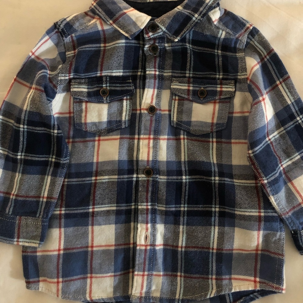 H&M adorable baby plaid shirt 6-9 mths